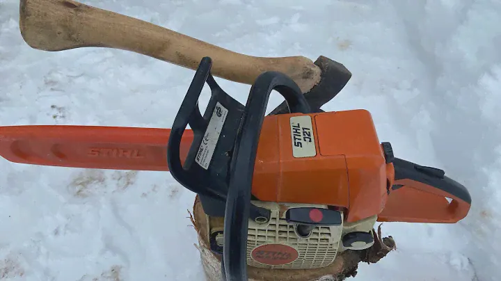 STIHL MS 021 бензопила которой хорошенько наваливали!