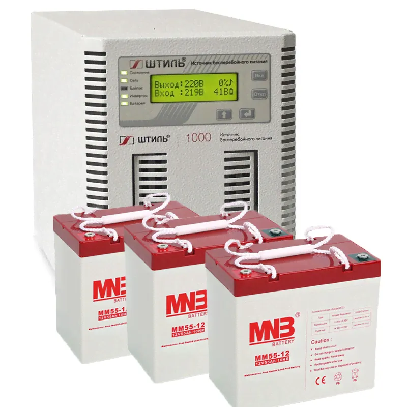 Комплект ИБП Штиль ST1101L и АКБ MNB MM55-12 x3