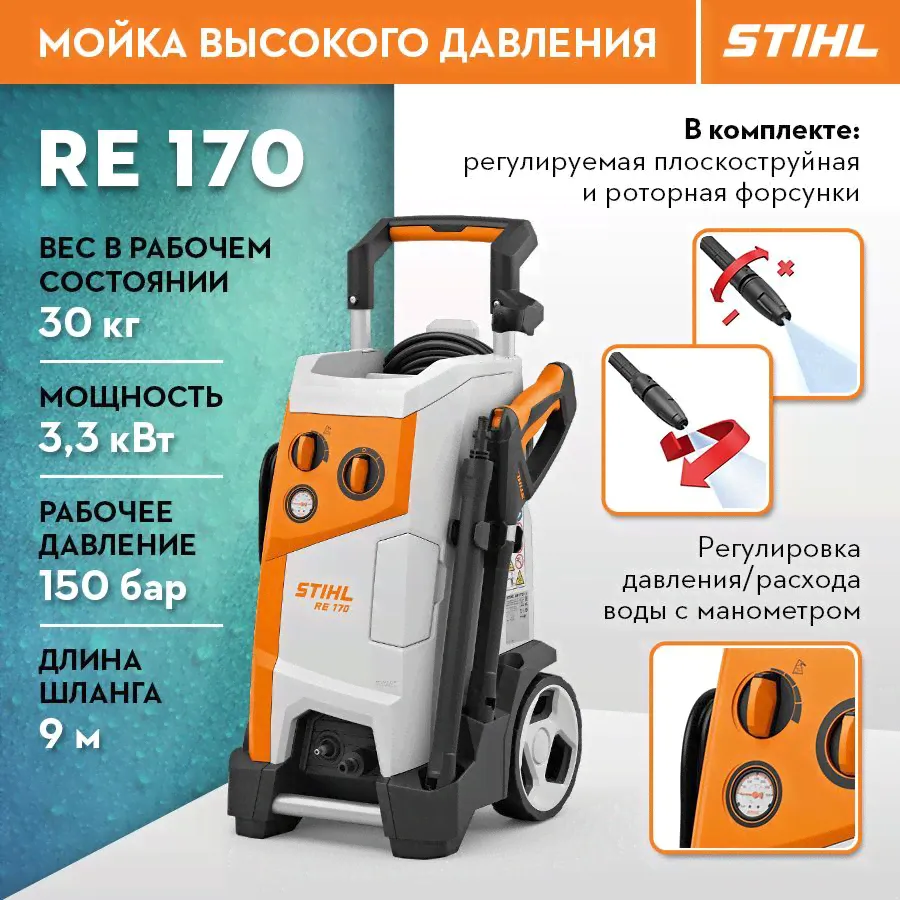 Компактная мойка высокого давления STIHL (Штиль) ОРИГИНАЛ RE 170-0