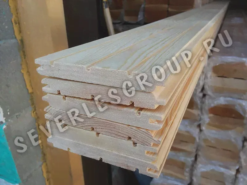 Вагонка штиль из лиственницы 14x140х4000 cорт "АВ"